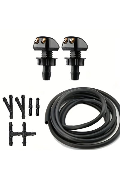 Choice أسود، طقم واحد من فوهات مساحات زجاج السيارة الأمامية العالمية، خرطوم ب...