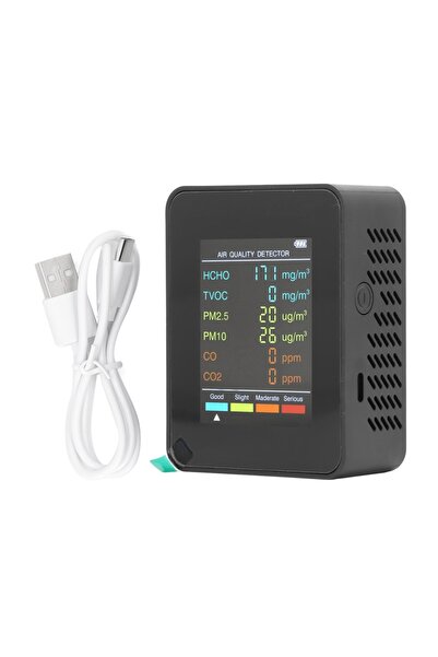 Choice1 شاشة عرض سوداء عالية الجودة، محمولة، بإضاءة خلفية LCD، كاشف ثاني أكسي...