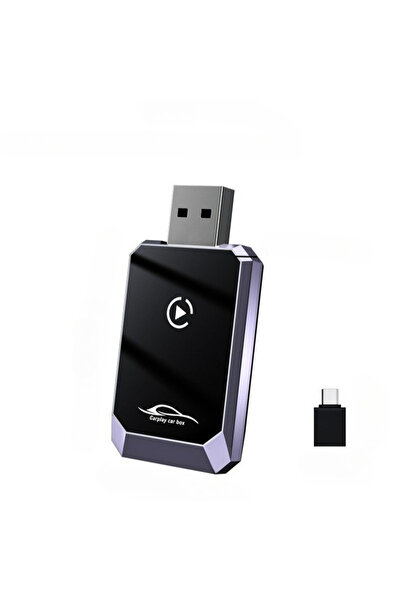 Choice محول لاسلكي أسود اللون، قطعة واحدة، يدعم CarPlay وAndroid Auto، محول ف...