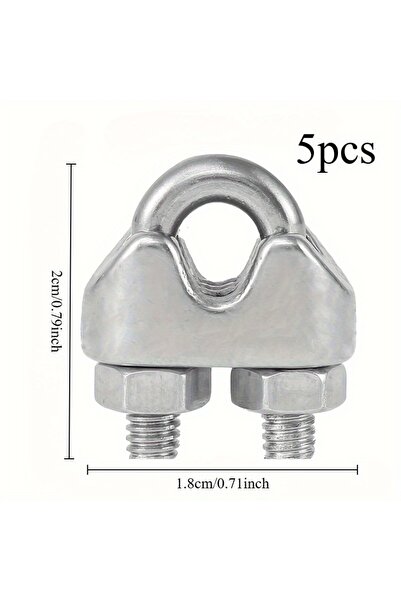 Choice 5pcs 5pcs U-Shape M3 Cable Clamps, 3mm Wire Rope Fixing Bolts, Heavy-D...