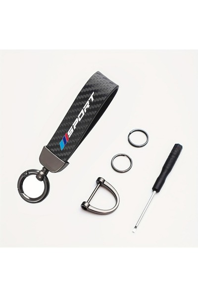 Choice Sport Carbon Fiber Pattern Car Keychain Creative Anti-Lost Key Sport f...