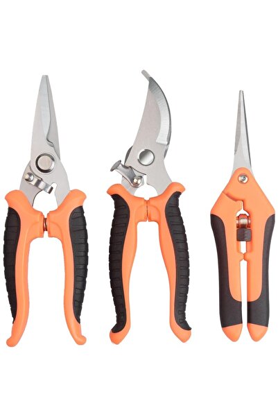 Choice مجموعة من ثلاث قطع B، مقص تقليم احترافي متعدد الوظائف لتقليم فروع الحدائق