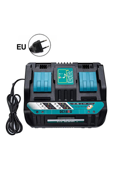 Choice3 شاحن بطاريات ليثيوم أيون مزدوج جديد بمقبس أوروبي، تيار شحن 4 أمبير، م...