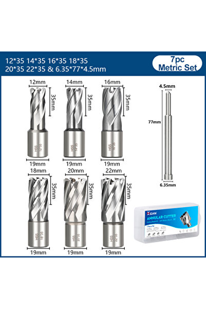 Choice مجموعة مثقاب متري XCAN مكونة من 7 قطع، تتضمن مثقابًا أساسيًا من الفولا...