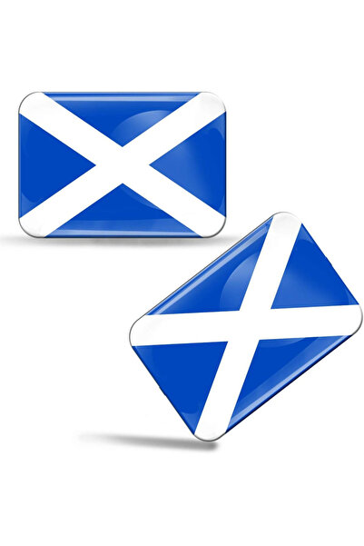 Choice ملصقان ثلاثيا الأبعاد من السيليكون المقبب، علم اسكتلندا الوطني، للسيار...