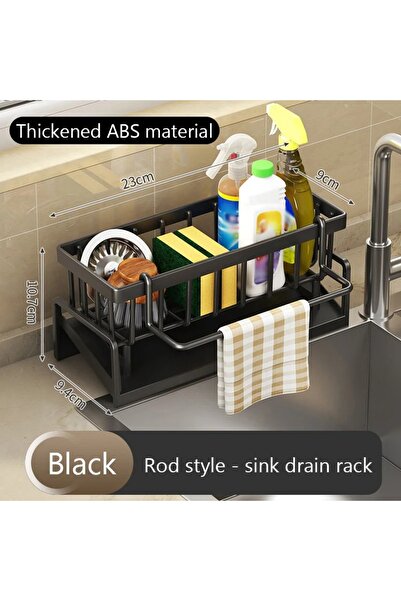 Choice1 Black Kitchen Sink Drain Rack Organizer-Countertop Storage Shelf,for ...