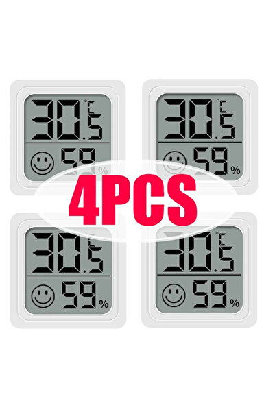 Choice4 4PCS-White Mini LCD Digital Thermometer Hygrometer Indoor Room Temper...
