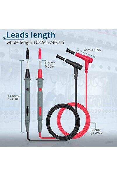 Choice أسلاك اختبار 20 أمبير 1000 فولت 20 أمبير سلك اختبار مطلي بالذهب فائق ا...