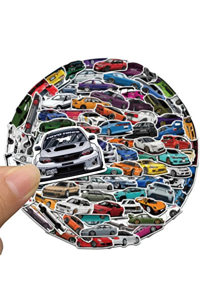 Choice ملصقات ملونة للسيارات الرياضية المعدلة (50 أو 100 قطعة) بتصميمات جرافي...