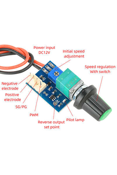 Choice وحدة تحكم مروحة PWM، وحدة تحكم سرعة محرك التيار المستمر مع مفتاح قابل ...