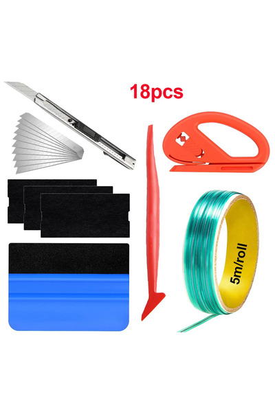 Choice1 مجموعة أدوات تغليف السيارات (18 قطعة/63 قطعة) - مجموعة أدوات قص لفّ ا...
