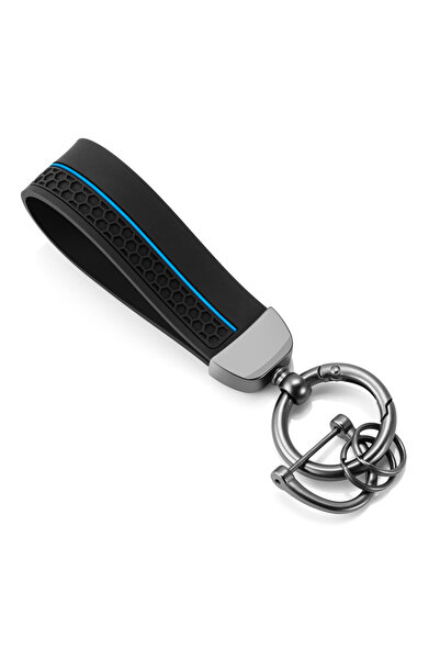 Choice Blue Silicone Keychain Women Men Car Key Ring Chain Holder Key Strap W...