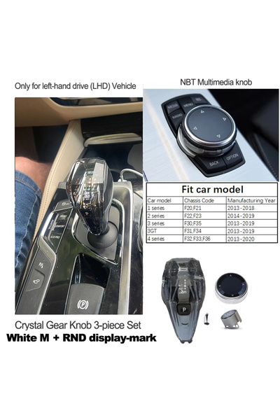 Choice9 مجموعة مقابض ناقل الحركة الكريستالية المطورة NBT-F03 ثلاثية لسيارات B...