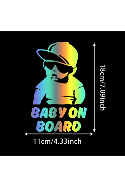Choice1 ملصق سيارة ليزري مقاس 11×18 سم BZ142 "طفل على متن السيارة" مع ملصقات ...