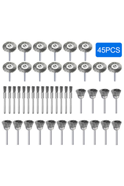 Choice 45pcs XCAN 45pcs Steel Wire Wheel Cup Brush Set for Polishing Dremel R...