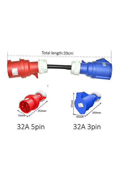 Choice محول شحن المركبات الكهربائية ثلاثي الأطوار إلى أحادي الطور 32 أمبير، ذ...