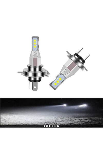 choice2 H4(4Pug) 8000K 2Pcs 80W 20000LM LED Lights H4 H7 Hi/Lo Beam 6500K Hea...