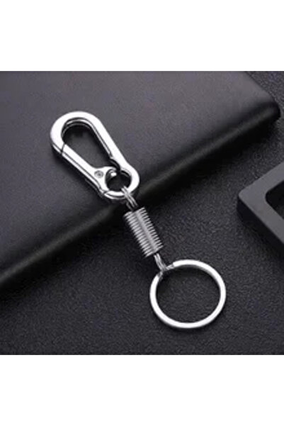 Choice1 Silver Spring Metal Key Chains Retractable Strong Gourd Buckle Anti-l...