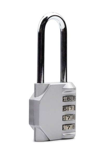Choice Silver 2.6 Inch Long Shackle Combination Lock 4 Digit Outdoor Waterpro...