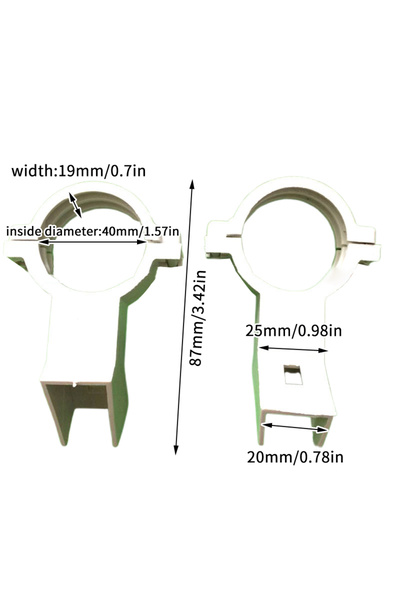 Choice White Multiple Size Compatible, 20mm Thick Plastic LNB Holder for Sate...