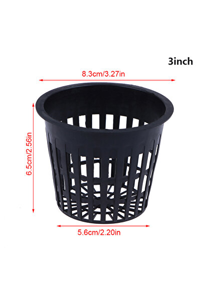 Choice3 10 قطع من أكواب زراعة الأوركيد السوداء مقاس 3 بوصات، مقاس 2 بوصة و3 ب...