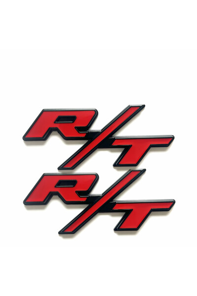 Choice5 ملصقات سيارة ثلاثية الأبعاد باللونين الأسود والأحمر، قطعتان، حروف R/T...