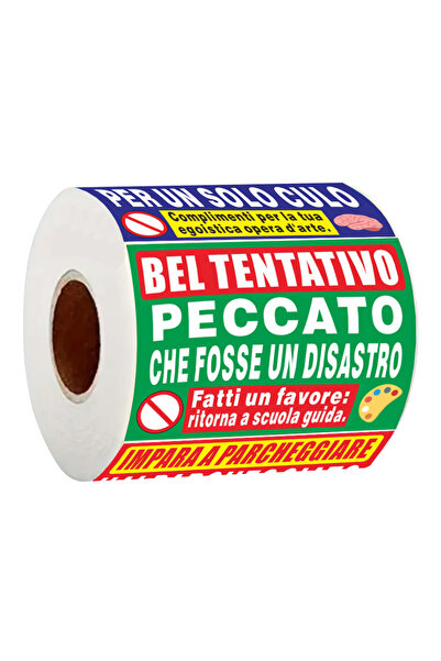 Choice لفافة ملصقات تحذيرية مضحكة سوداء اللون، 150 قطعة، بتصاميم إيطالية - 5 ...