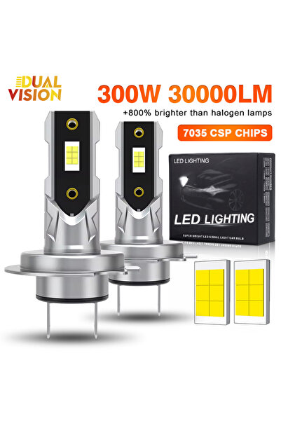 Choice H7 30000LM H7 LED Headlight Kit Mini Bulb 300W CSP 7035 for Car Headla...