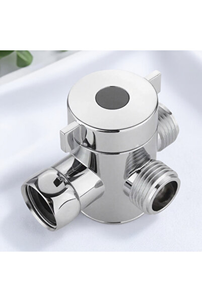 Choice صمام تحويل رأس دش متعدد الوظائف ثلاثي الاتجاهات فضي اللون G1/2، محول م...