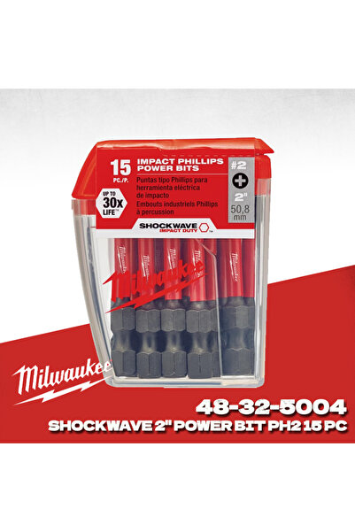 Choice 48-32-5004 ميلووكي 48-32-5004 رؤوس مفكات صدمية PH2 مقاس 2 بوصة، عبوة م...