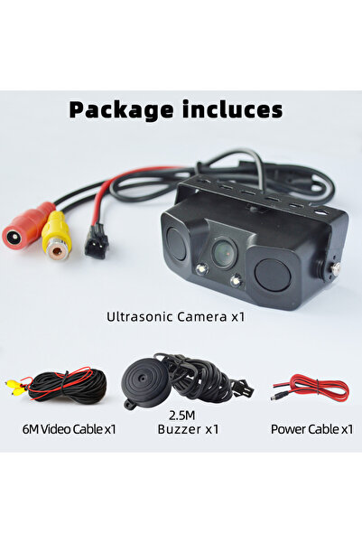 Choice طقم مستشعرات ركن السيارة بالرادار 3 في 1 مع شاشة عرض LED مرئية لنظام P...