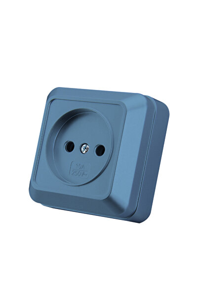Choice3 EU 1 Socket No Ground Blue Classic Wall Surface Paint Plastic With Gr...