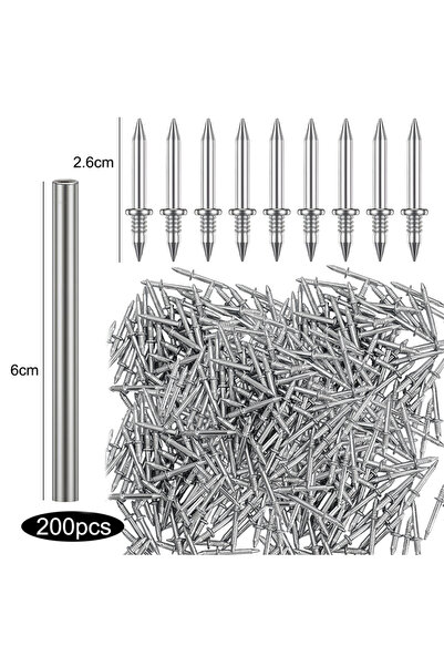 Choice 200pcs 200/50pcs Double Head Nails Rust-Proof Traceless Expansion Scre...