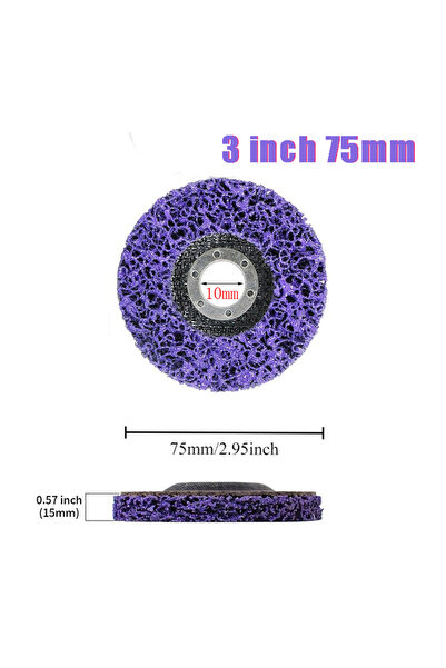 Choice1 قرص مرجاني 75 مم (3 بوصات) - قطعة واحدة - قرص جلخ من البولي إيثيلين 7...