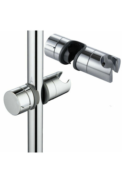 Choice حامل رأس دش فضي قابل للتعديل بزاوية 360 درجة، مزود بمشبك انزلاقي لقضيب...