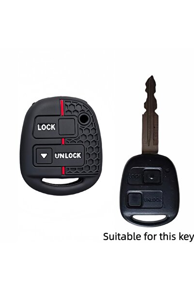 Choice1 غطاء مفتاح سيارة سيليكوني بزرين أو ثلاثة أزرار، مناسب لسيارات تويوتا ...