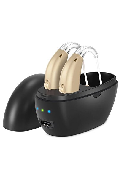 Choice سماعات أذن قابلة لإعادة الشحن لكبار السن، مكبرات صوت مزودة بخاصية إلغا...