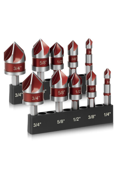 Choice مجموعة من 10 قطع من رؤوس مثقاب غاطسة معدنية من أزرق بلون الكوبالت M35 ...