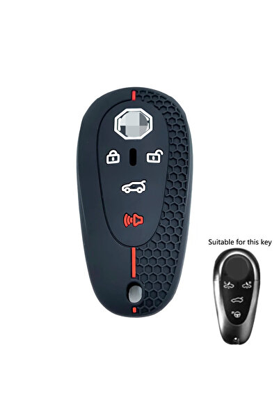 Choice black New Silicone Car Remote Fob Key Cover Case for MG Car Key Bag Cy...