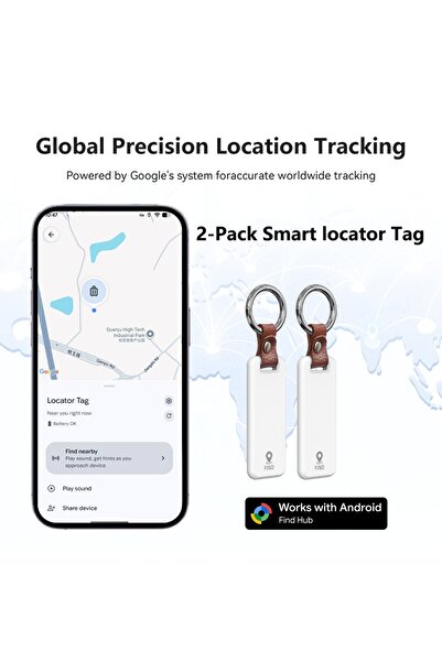 Choice 2-Pack 2-Pack Smart Lation Tracker for Android Phones Work With Google...