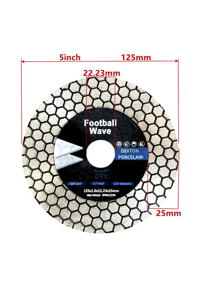 Choice1 1Pcs 125mm 115/125MM Tile Diamond Saw Discs Hexgonal Cutting and Grin...