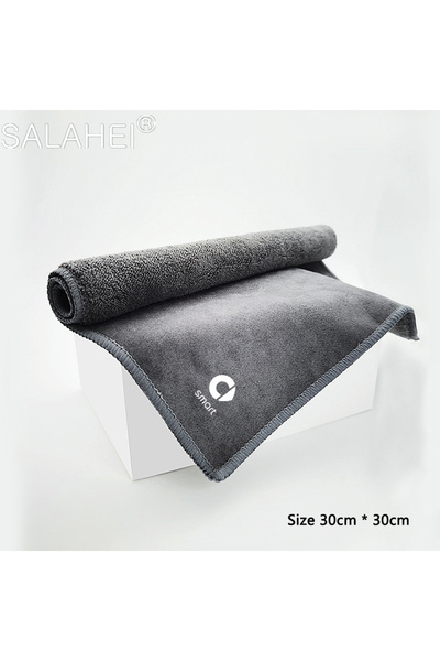 Choice قطعة واحدة - منشفة غسيل وتجفيف سيارات رمادية اللون مصنوعة من الألياف ا...