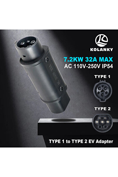 Choice Type2 to Type1 Kolanky 32A 7.2kw Charging Adapter Type 2 To Type 1 Cha...
