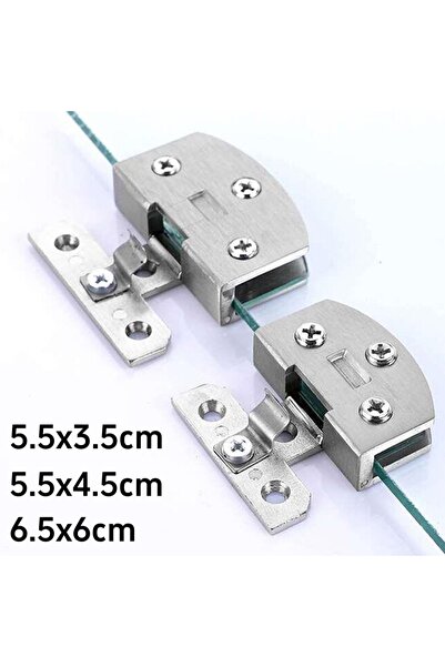choice2 5.5x3.5cm Quality Free-opening Hole Glass Cabinet Door Hinges Display...