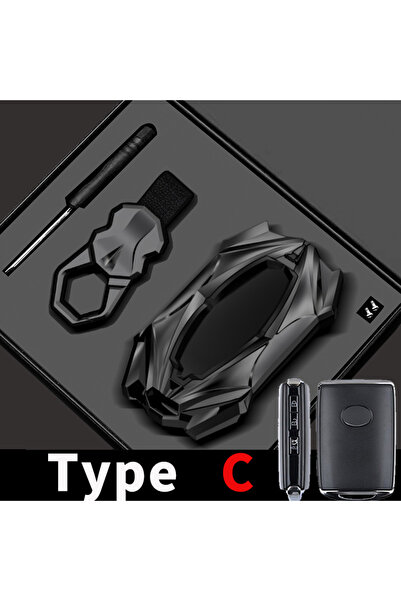 Choice1 C-black zinc alloy key holder for keys cover car key case for mazda 3...