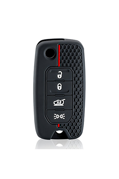 Choice حافظة مفاتيح سيارة بأربعة أزرار لسيارات جيب شيروكي، كومباس إس، رينيجيد...