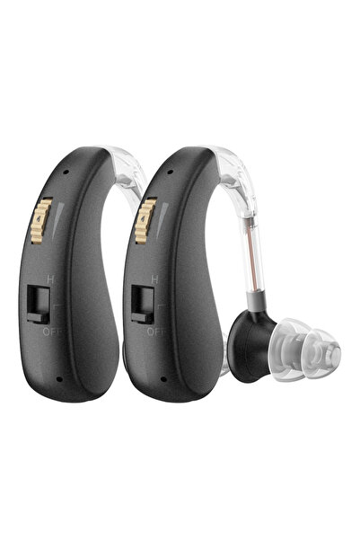 Choice1 سماعات أذن سوداء خلف الأذن، مكبرات صوت، سماعات أذن محمولة لكبار السن،...