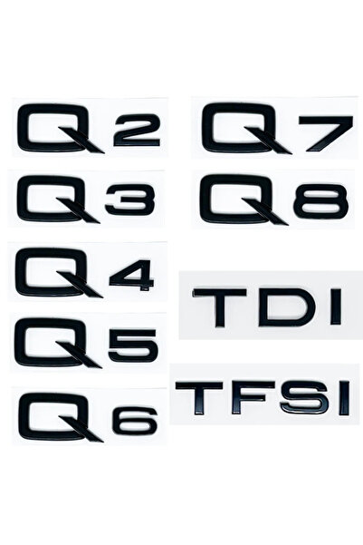 Choice5 TFSI Glossy Black 3d ABS Chrome Letters Numbers Car Rear Trunk Boot E...