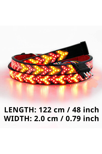 Choice1 شريط إضاءة LED للباب الخلفي للشاحنات بطول 48/60 بوصة (120 سم) قابل لل...