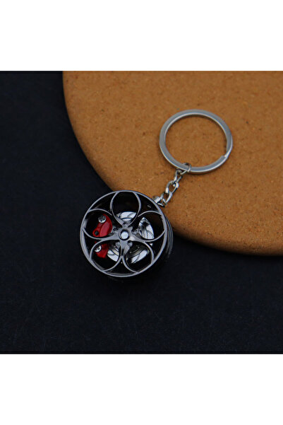 Choice4 Color B Metal Car Wheel Hub Keychain, Simulated Alloy Wheel with Brak...